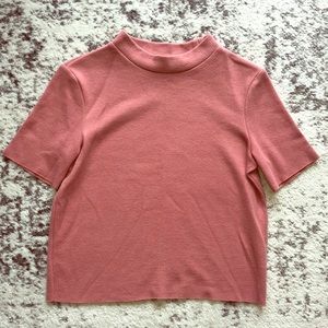Zara Trafaluc | New York Pink Mock Neck Tee